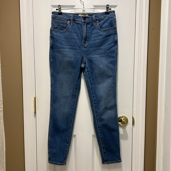Madewell High-Rise Skinny Crop Jeans in Bradfield Wash - Blue Size 27 - Picture 2 of 11